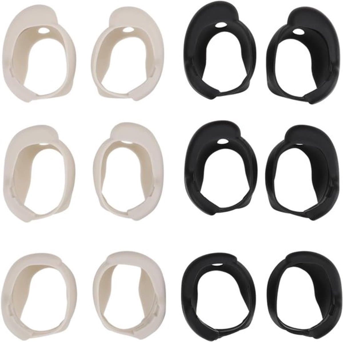 Oordopjes-hoezen - Siliconen - Comfortabel - Zwart en Beige - Dempend - Quiet Comfort Earbuds II & QuietComfort Ultra - Compatibel - S/M/L - 6 paar - 2023 - Hoofdtelefoon