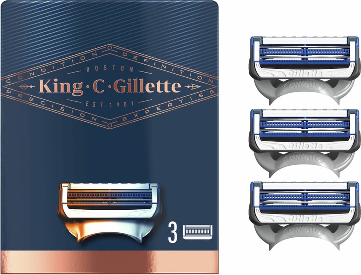 King C. Gillette Scheermesjes Heren - 3 Navulmesjes