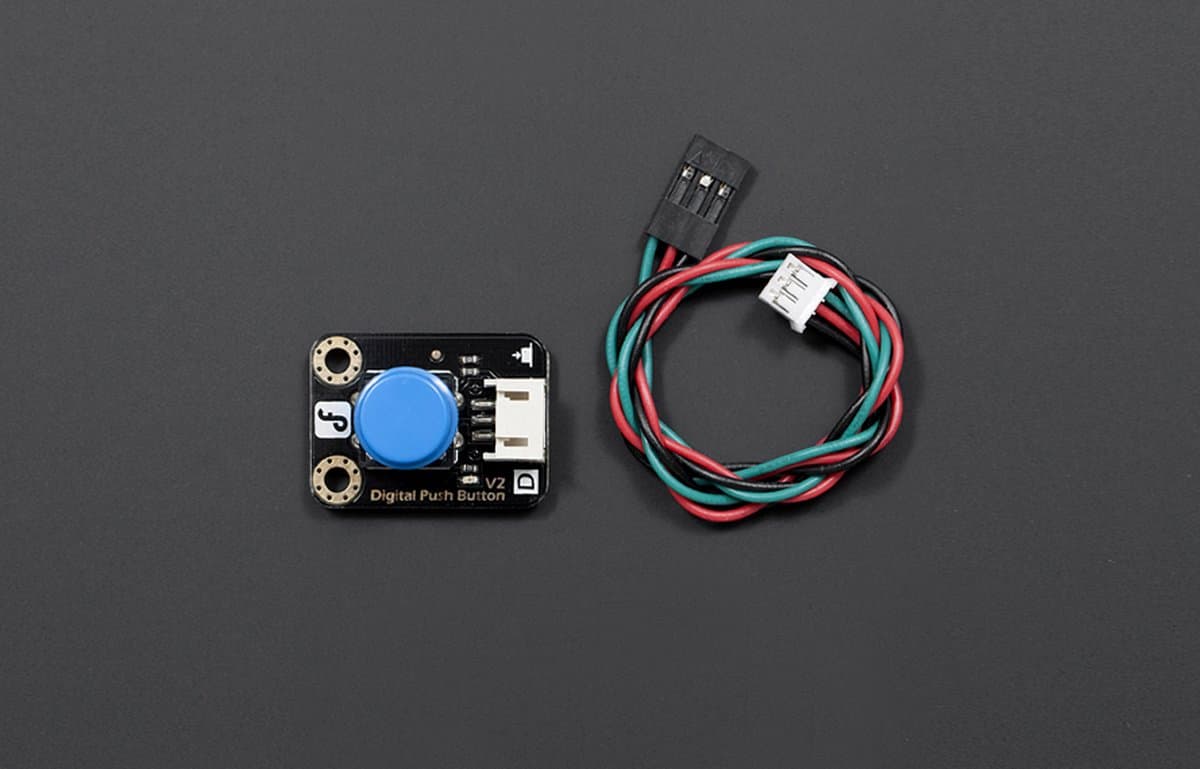 Gravity: Digital Push Button DFR0029 - Kleur Blauw - Geschikt voor Arduino