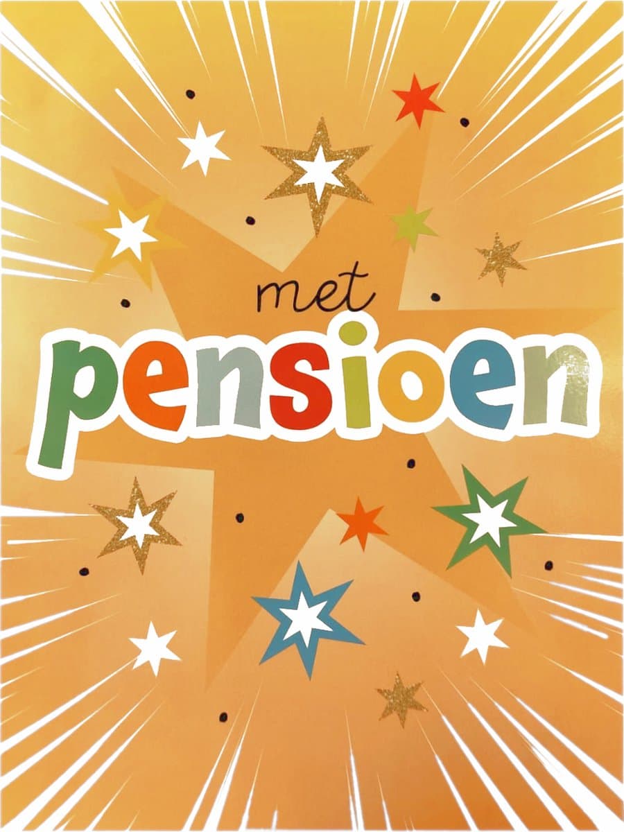 Wenskaart XL - Met Pensioen - Met Envelop - Per Stuk