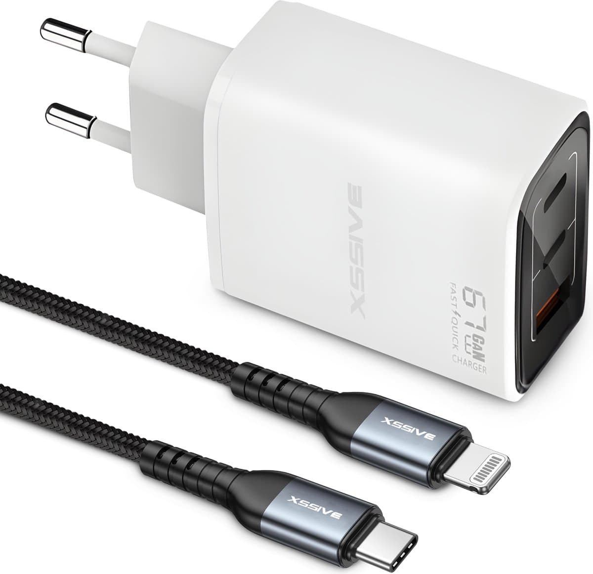 Oplaadstekker met 3 Poorten - Geschikt voor iPad en iPhone Oplader Kabel - Auto Disconnect - Veilig Opladen in de Nacht
