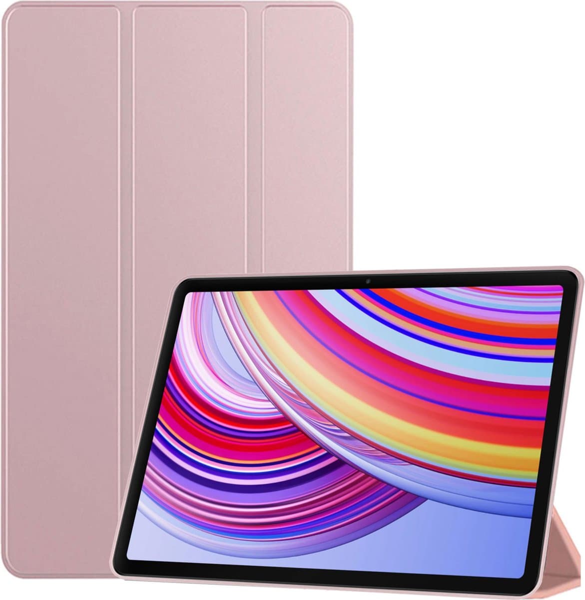 Hoesje geschikt voor Xiaomi Poco Pad 12.1 & Redmi Pad Pro 12.1 – Extreme Shock Case – Smart Case - Rose