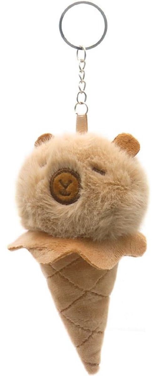 Een fluffy zacht softijsje als sleutelhanger met een lief gezichtje 14cm. Dit ijsje is te gebruiken als decoratie of om aan je sleutelbos, tas of rugzak vast te maken. Leuk om voor jezelf te kopen of geef het cadeau.
