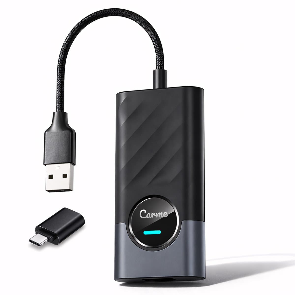 CarMe 2-in-1 CarPlay Dongle PLUS - Met Extra Apps - Ondersteunt Youtube & Netflix - Draadloos CarPlay & Android Auto - Android Auto Dongle - Zwart