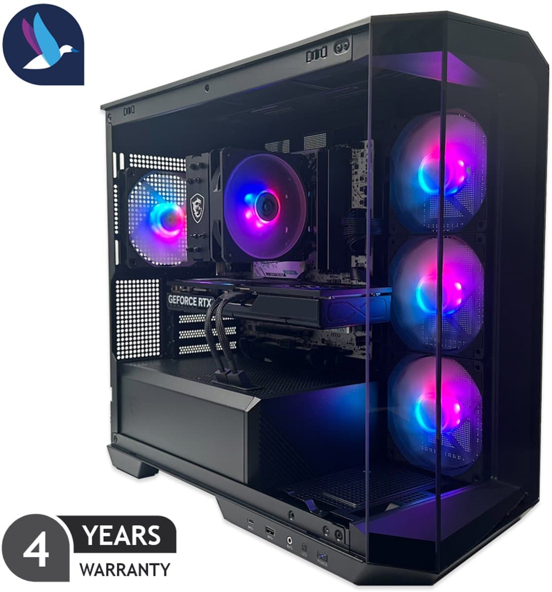 MSI Pano Gaming PC - AMD Ryzen 7 8700F - NVIDIA RTX 5070 - 32 GB RAM - 1 TB SSD