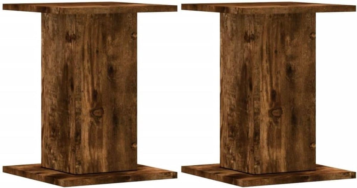 Set van 2 Speaker Stands Hout 30x30x40 cm - Universele Luidspreker Platformen
