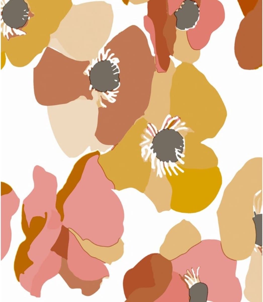 BINK Bedding Tafelkleed - Tafelzeil Poppy Coral - PVC 200 x 140 cm - afneembaar - feest - feestdecoratie - kinderfeestje - verjaardag - buiten eten