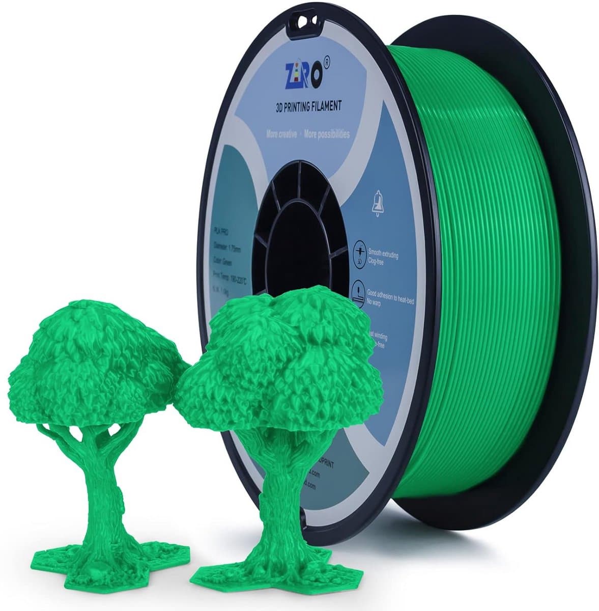 3D Printer Filament 1.75mm Groen - PLA PRO - 1KG