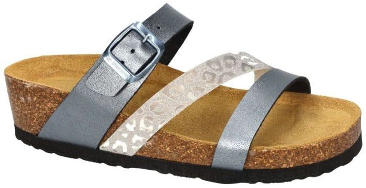 Dr Brinkmann -Dames - blauw petrol - slippers & muiltjes - maat 37