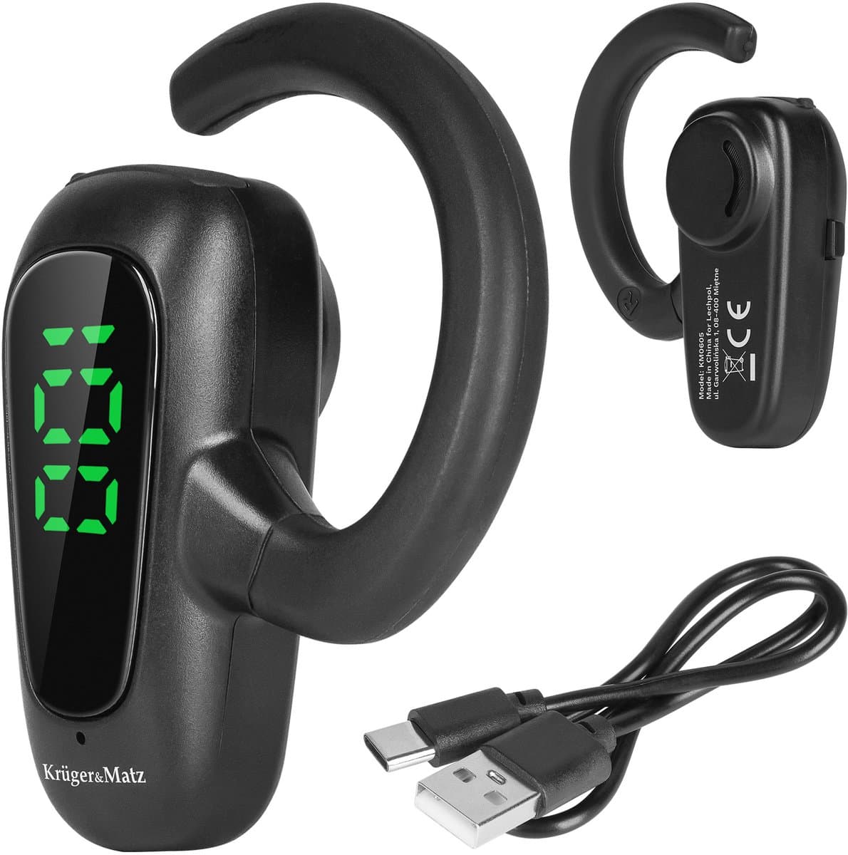 Krüger&Matz K18 - Draadloze Bluetooth Hoofdtelefoon - Ergonomisch - Bluetooth 5.2 - Lange Gesprekstijd