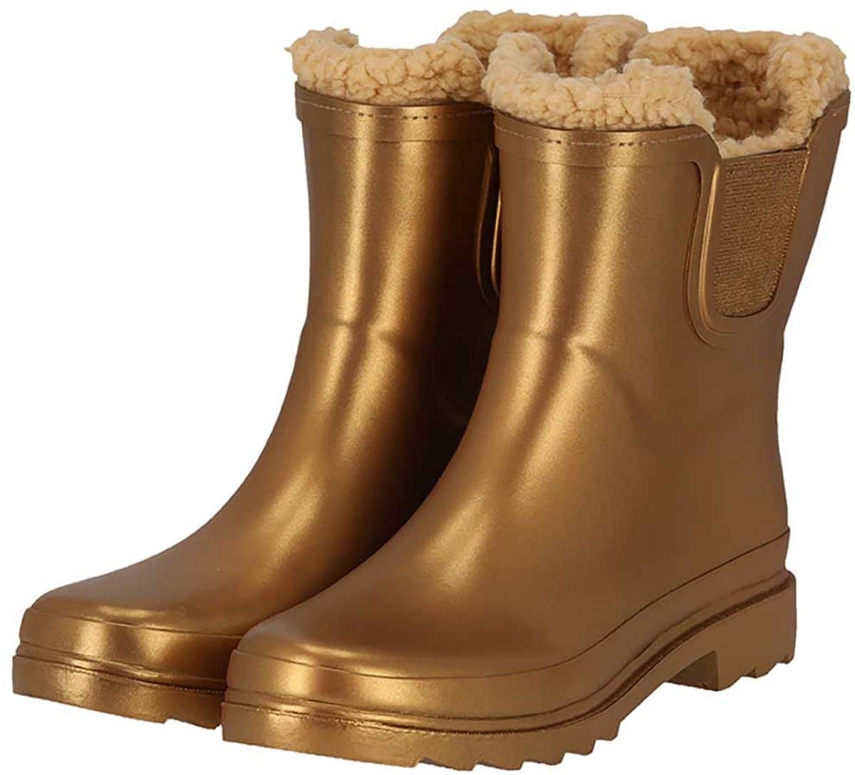 Morethansocks - Chelsea regenlaarzen - Dames - Fake fur voering - Waterdichte regenlaarzen