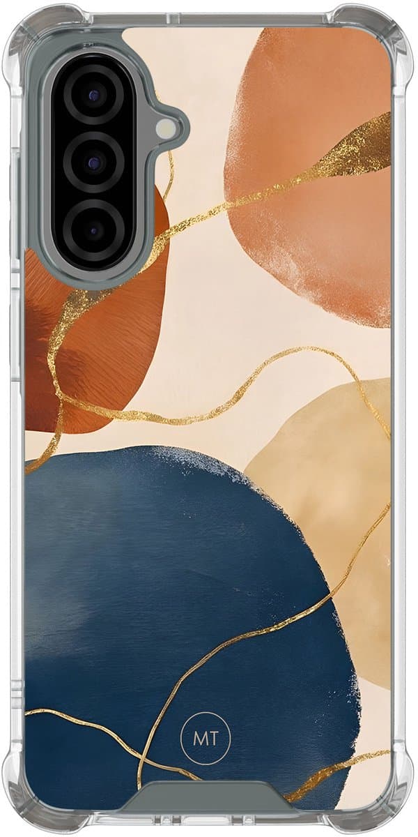 Hoesje (shockproof) geschikt voor Samsung Galaxy A36 - Abstract harmony - Extra sterke case - TPU/polycarbonaat - Print - Multi, Transparant