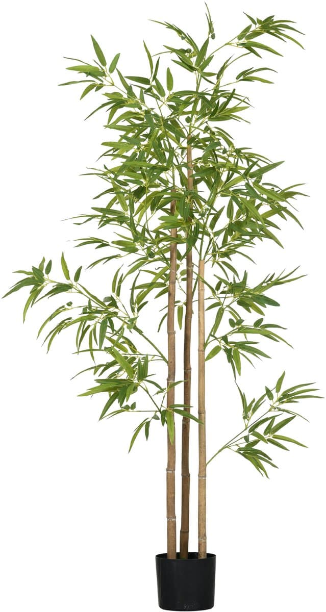 HOMCOM-Künstliche Pflanze-Kunststoff, Metall-Ø15 x 180H cm-Grün