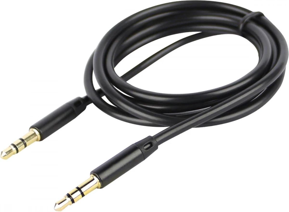 Fontastic 252754 Audiokabel stereo - 3.5mm jack - 1m, Zwart