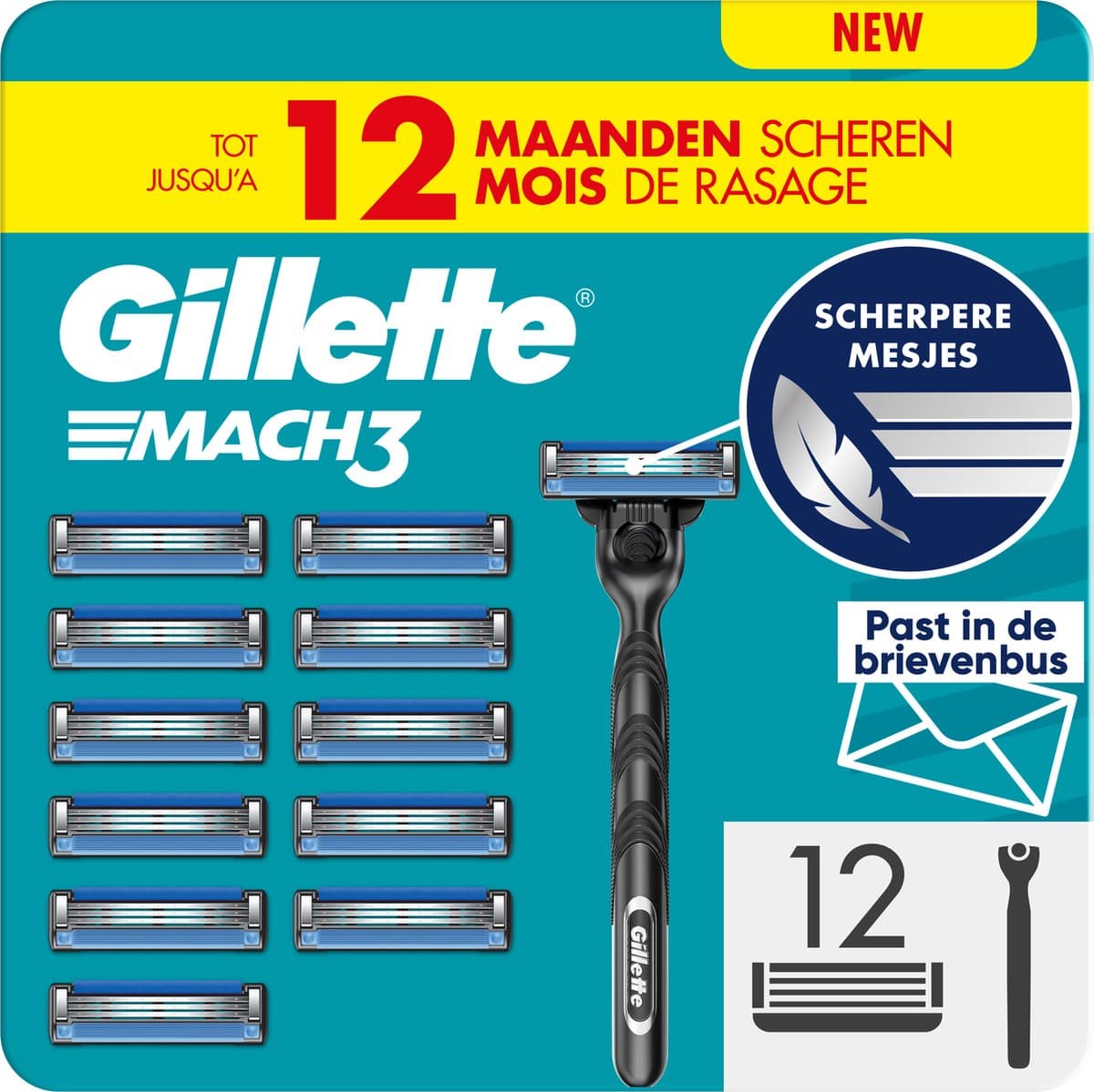 Gillette Mach3 + 12 Navulmesjes