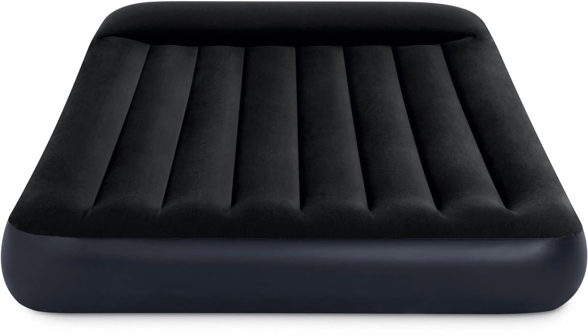 Intex Classic Full Pillow Rest Airbed - Zwart/Donkerblauw, 137 x 191 x 25 cm
