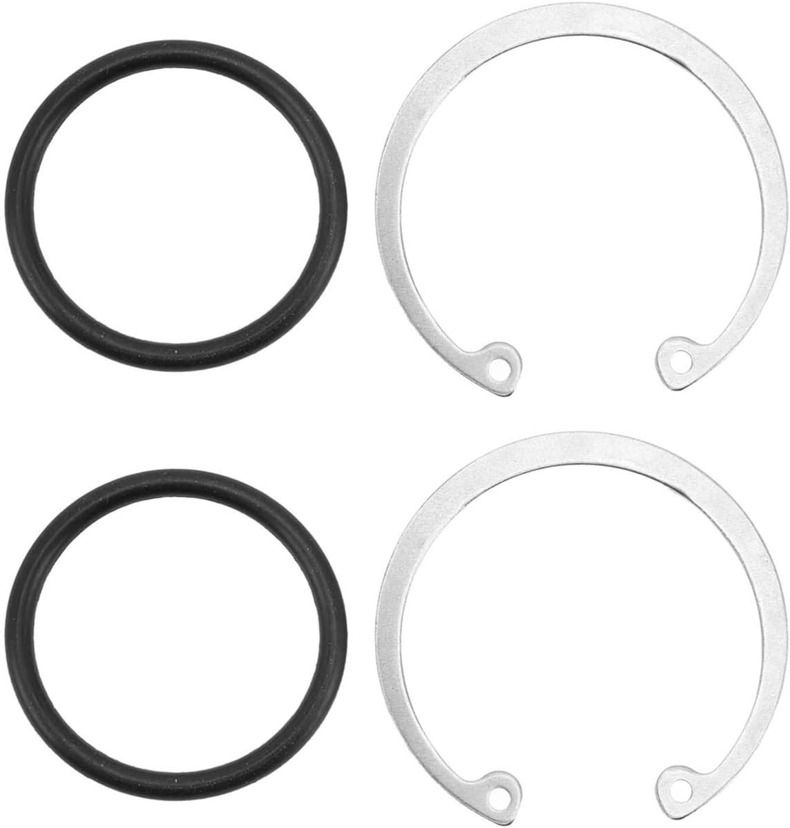 Afblaasklep C-clip O-ring - Vervangingsonderdelen Set - Auto Onderhoud - Hoge Slijtvastheid - 2 stuks - Zwart