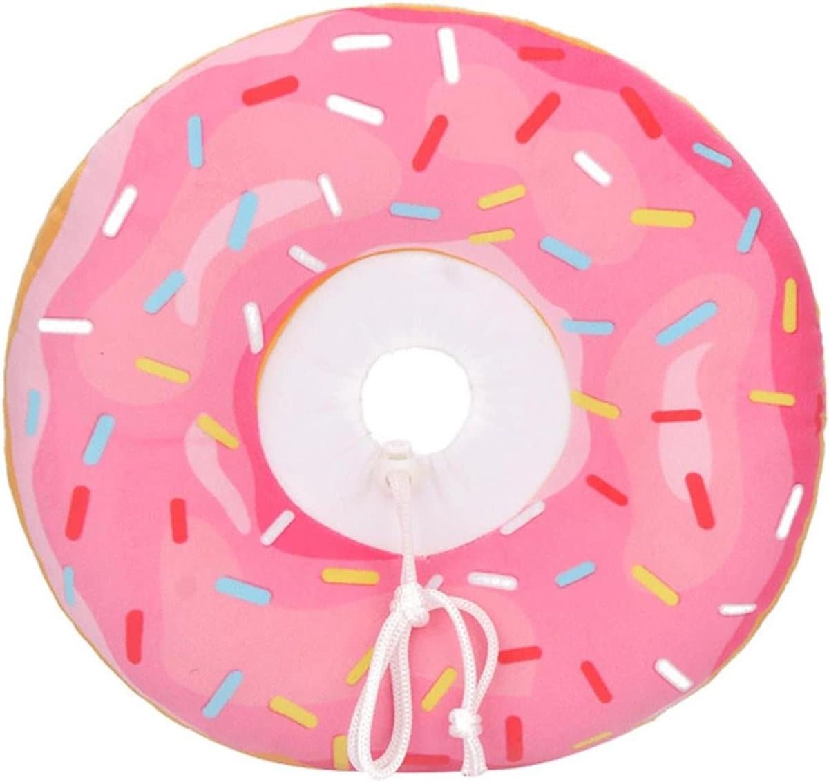 Herstelkraag Kat - Zachte Nekbeschermer - Wondbescherming Huisdier - Verstelbaar Trekkoord - Tot 5 kg - Roze Donut