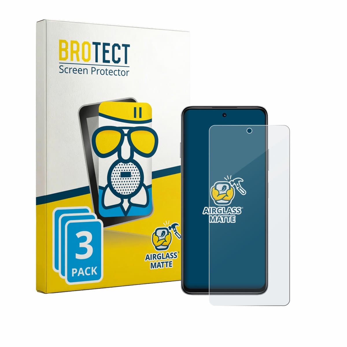 BROTECT - Screenprotector voor Huawei Enjoy 90m Plus - Folie Beschermfolie Beschermglas matte 3 Stuks