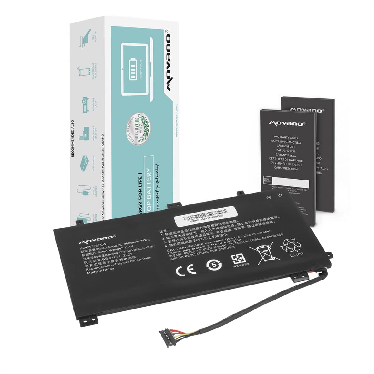 Movano Zhuoneng Serie - Batterij - Huawei Matebook 13 - Li-Ion - Hoge Prestaties