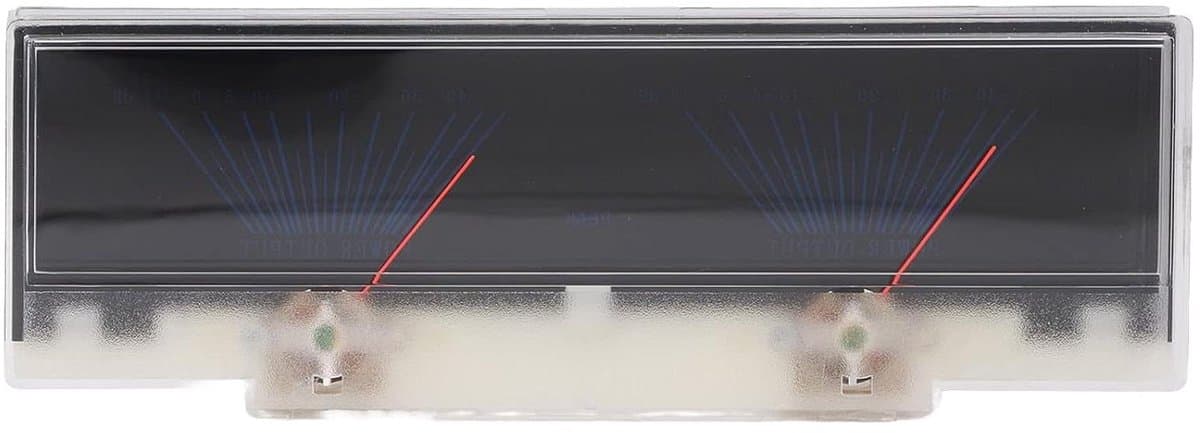 Geluidsniveaumeter - Audio-indicator - Monitoring geluid - Blauwe LED-verlichting - Compact display - Zwart