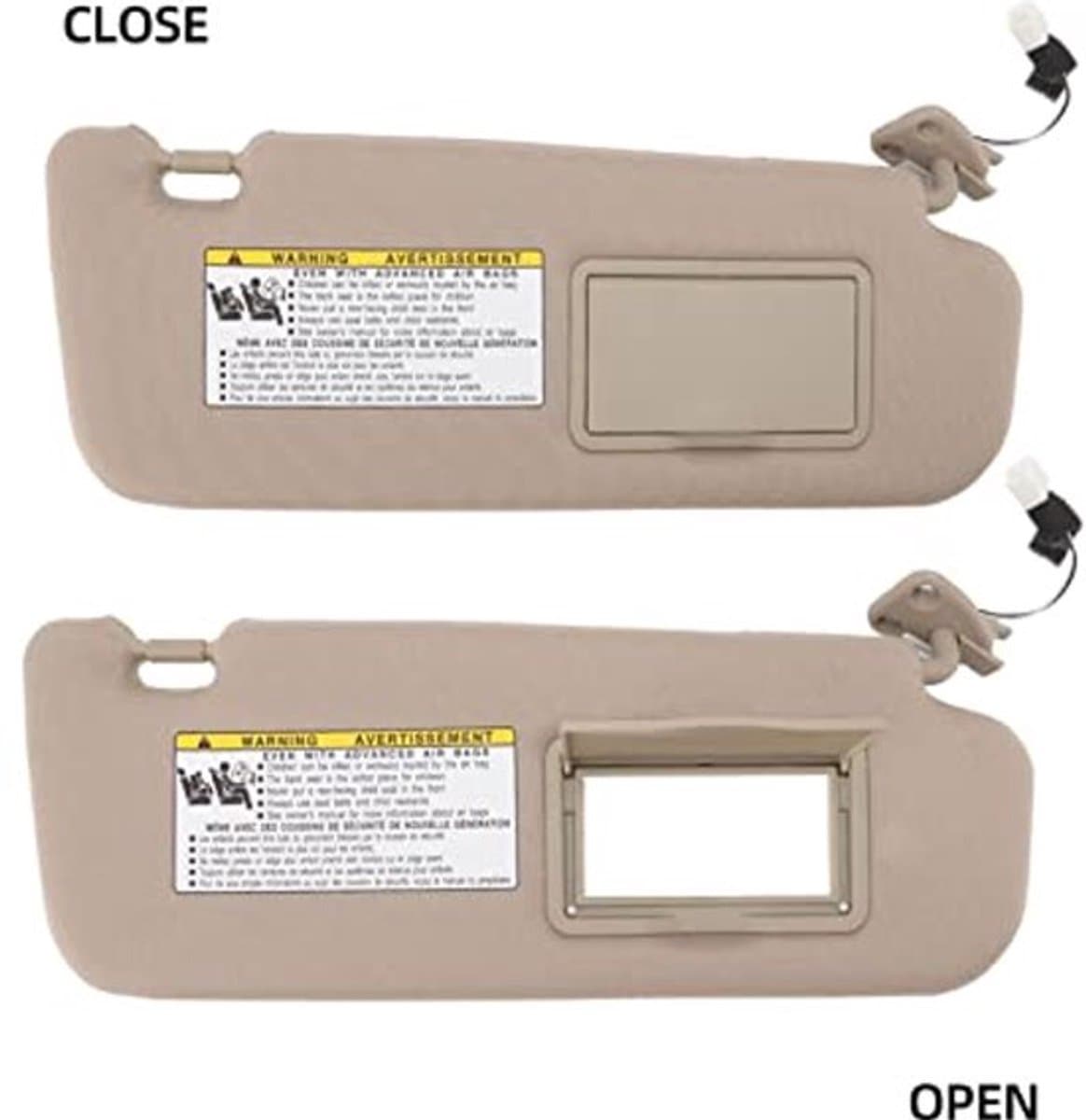 Auto Sun Visor met Make -upspiegel, Automotive Inside Sun Protection Visor 852013K010QD Vervanging voor Sonata 2006‑2008 (Rechts)
