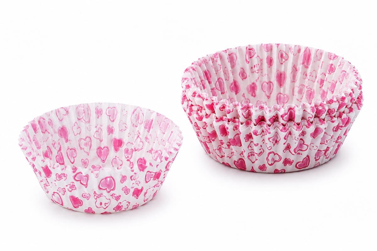SunBakery SC-420 - Mini Cupcake Vormpjes 90 Stuks – Papieren Mini Muffin Cups – Bakvormpjes voor Mini Cupcakes & Gebak