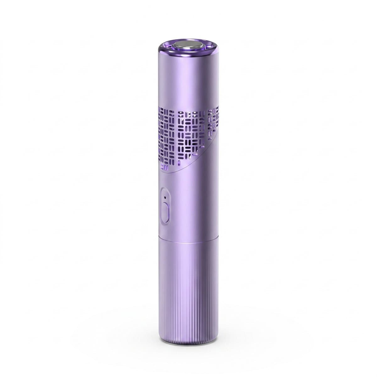 Ryoudavell - 3-in-1 Mini Handventilator "Lipstick Design" - Met Ijskompres Koelfunctie - 199 Standen - Ingebouwde Zaklamp - USB-C Oplaadbaar - Krachtige Turbofunctie - Paars