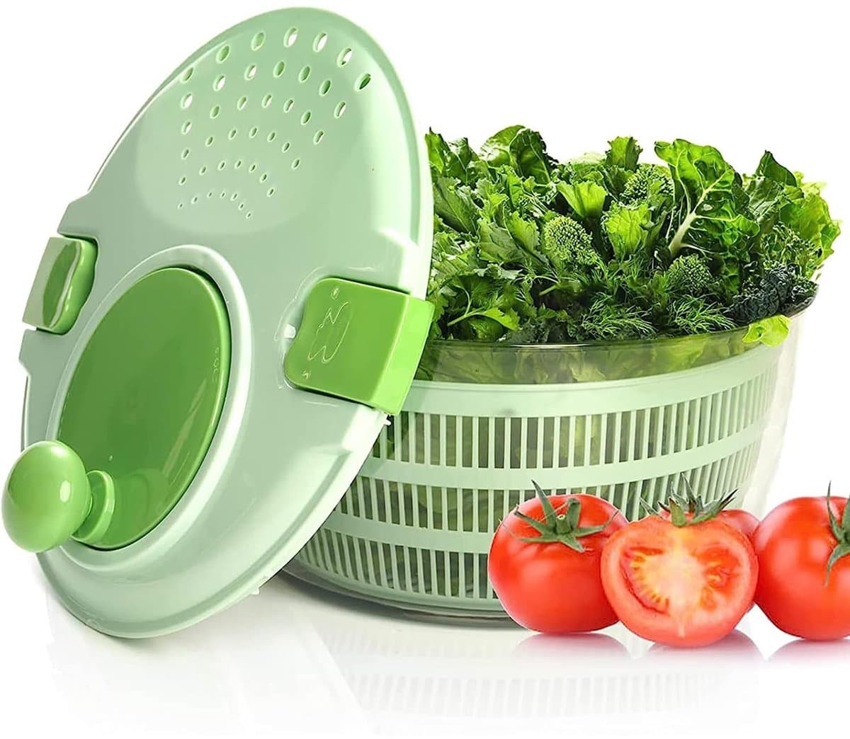 Dailygoods- Salade Spinner 4L - Groente Droger - Multifunctioneel Afdruiprek - Fruit Wasmachine - Eenvoudige Reiniging - Voor Thuis Keuken - Groentedroger