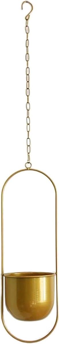 Plafondbloempot - Hangende pot - Planten decoreren - Ophangontwerp - 47 x 16 x 14 cm - Goud