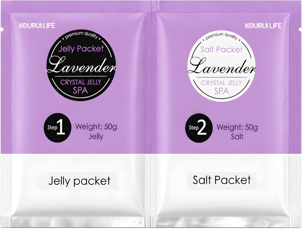 Kahil Lavendel Jelly Voetbad Set 100g 2 Stappen Crystal Jelly Foot Spa Pedicure Voetenbad