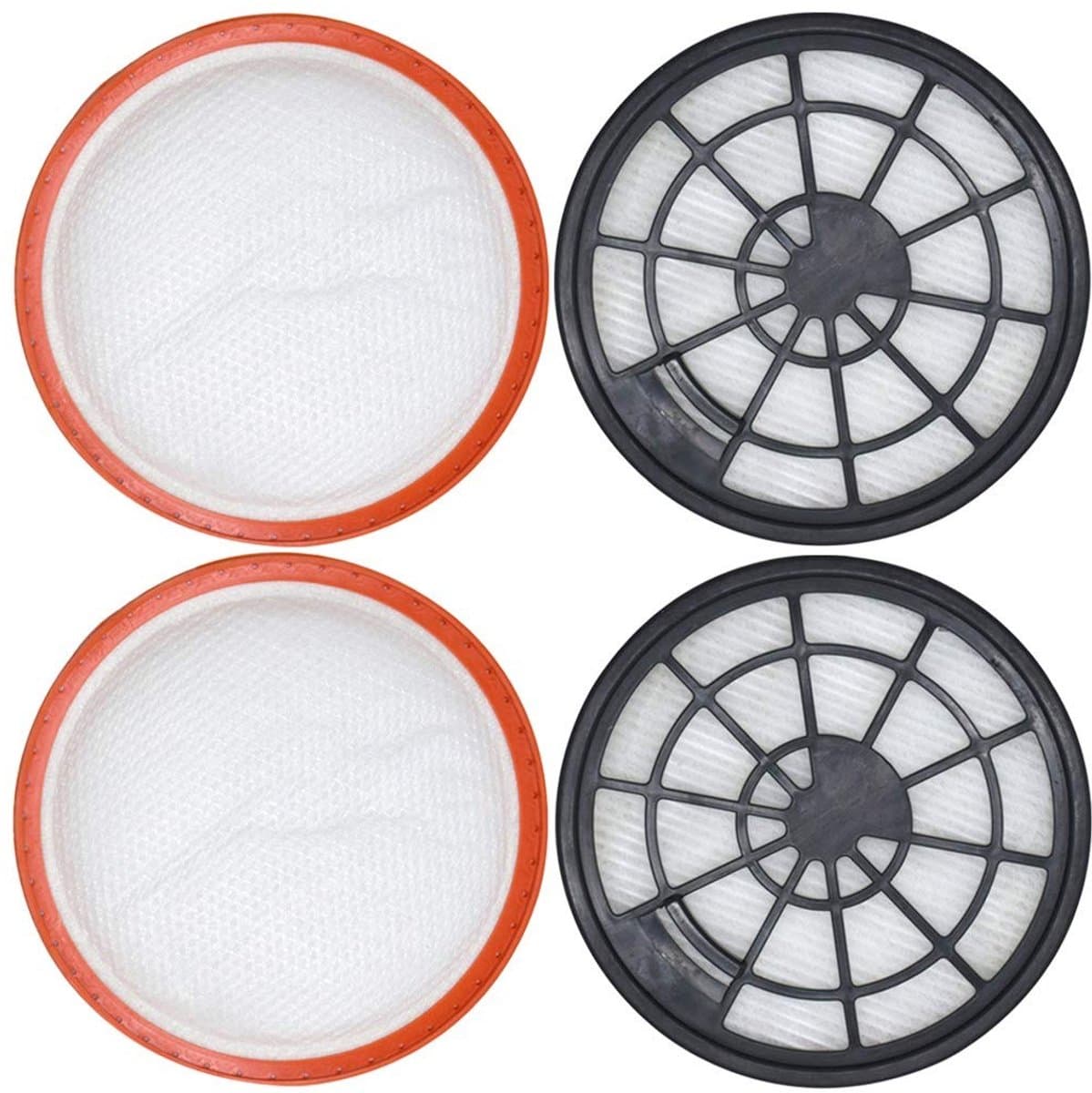 Dailygoods- Filterset 4 Stuks - Motor Beschermingsfilter - Uitlaatluchtfilter - Geschikt voor Dirt Devil - Hoogwaardige Materialen - Duurzaam - Stofzuigerfilter