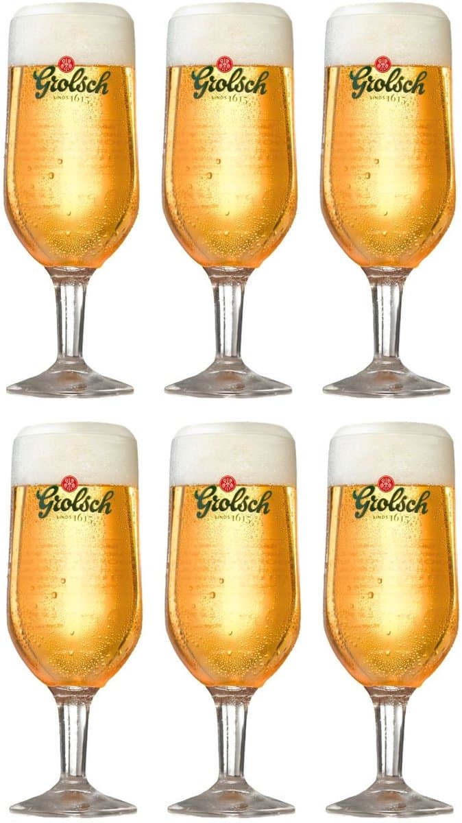 Grolsch Bierglazen op Voet Classic - 250 ml - 6 stuks
