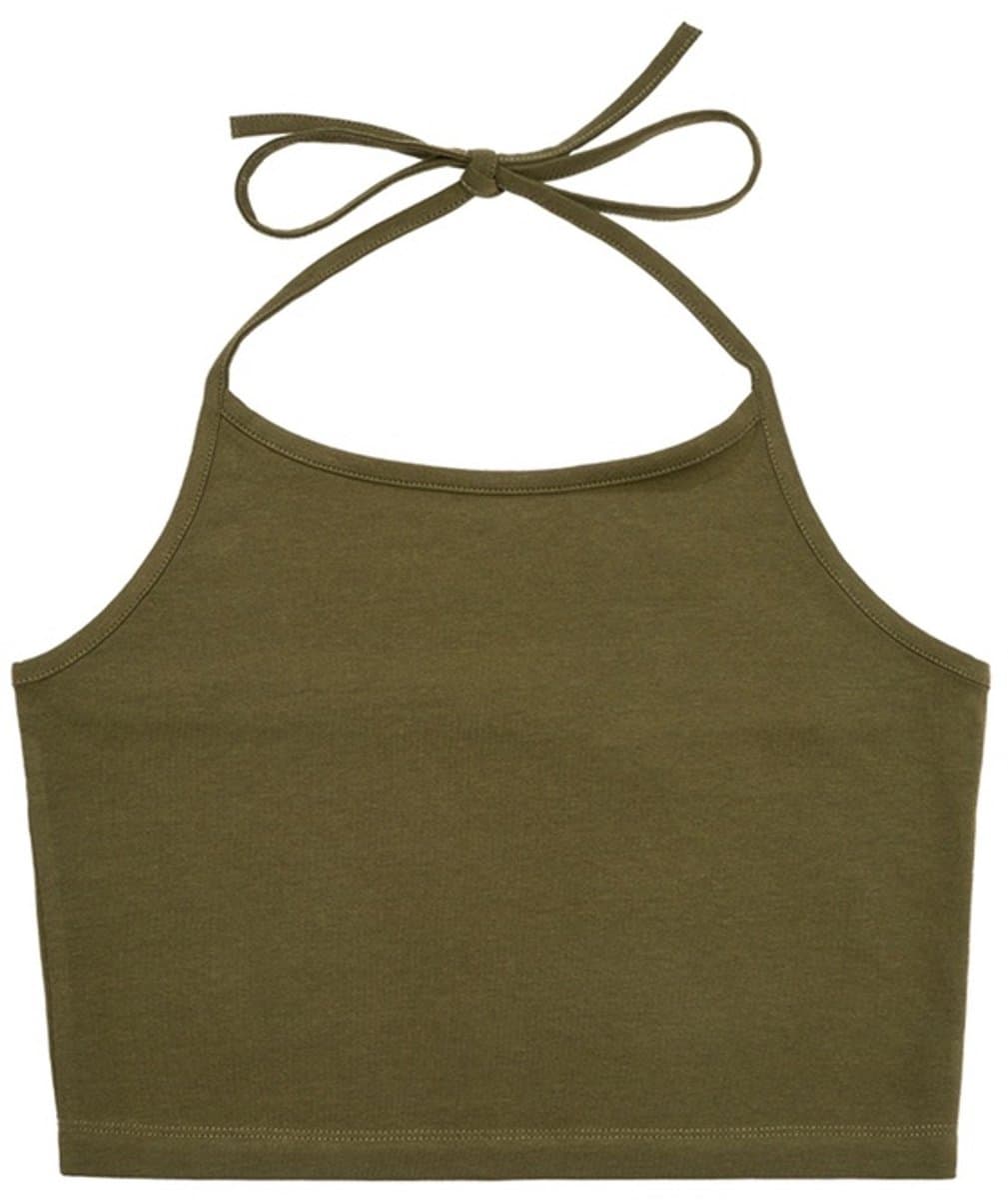 Brandit Women Neckholder Top Dames Halternecks - olijf - M