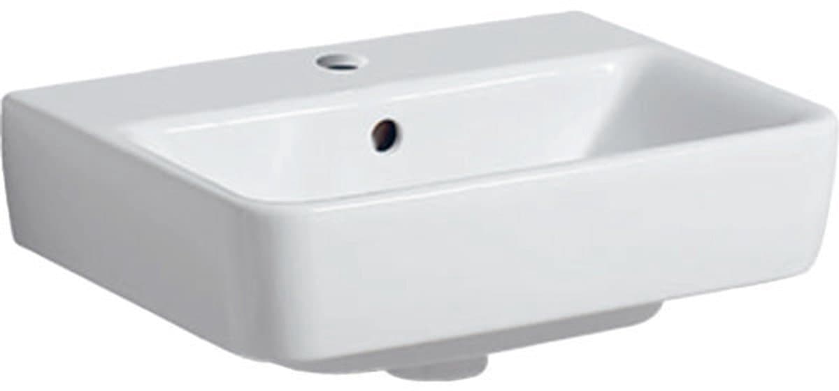 Geberit Renova Plan Fontein 45x34x17 cm 1 Kraangat Met Overloop Wit