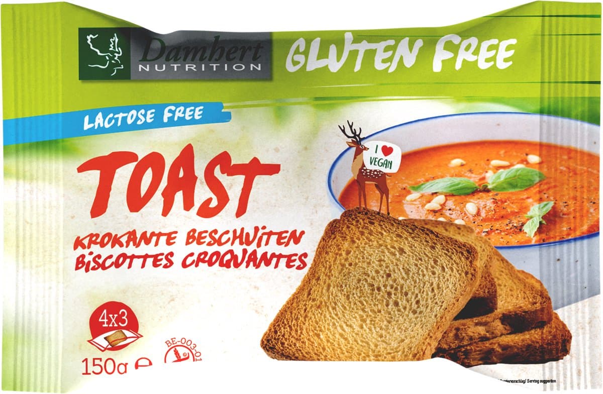 Damhert Gluten Free Lactose Free Toast 150GR