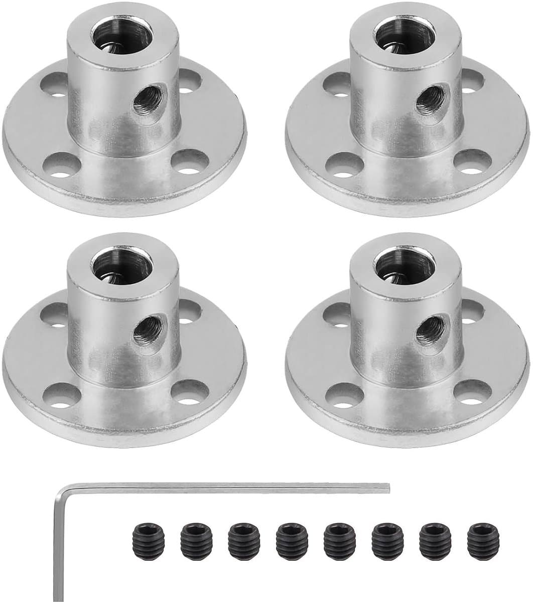 4-delige Aandrijfas Koppeling Flens voor Modelbouw Motoren, 3mm - Perfect voor DIY Projecten en Hobby's