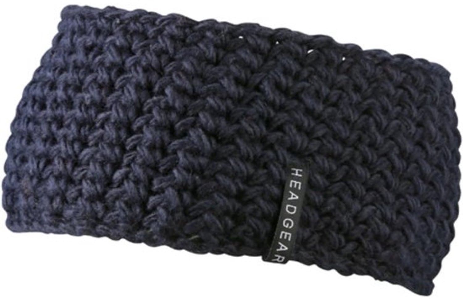 Extra brede gehaakte winterhoofdband voor heren en dames met warme fleecevoering
