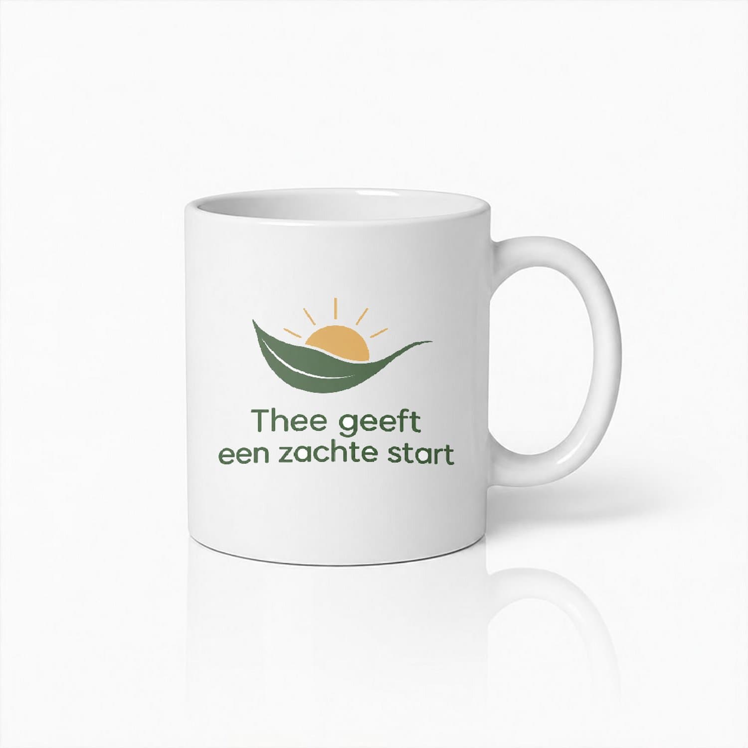 Elegante Eerst thee, dan goede voornemens Mok – Klassieke Theemok voor Rustige Ontbijtmomenten