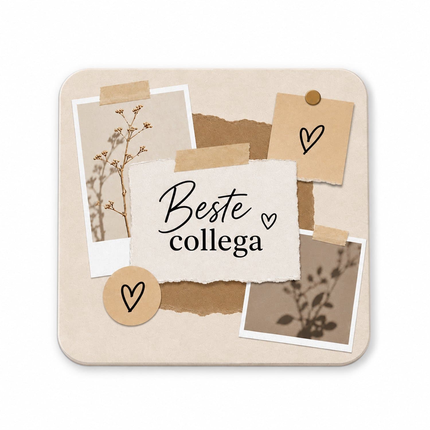 Koelkastmagneet Beste Collega – 9 x 7 cm – Magneet met Vintage Design – Cadeau voor Collega