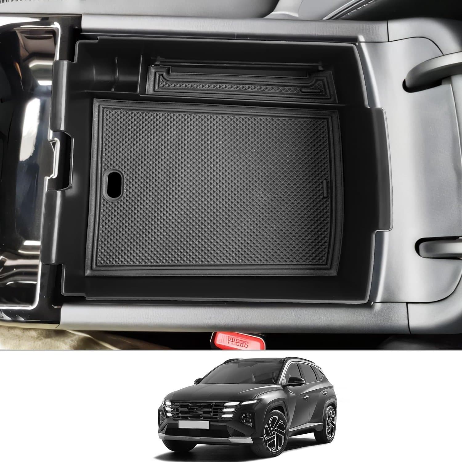 CDEFG Compatibel met Hyundai Tucson NX4 2025 2026 Facelift middenconsole armleuning organizer opbergbox handschoenenvak auto center console organizer