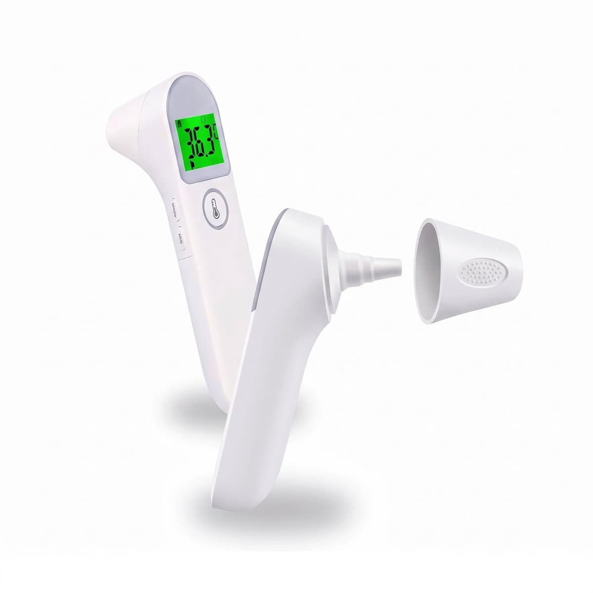 BDM CARE® Infrared Thermometer 2 - 1 - Koortsthermometer - Contactloze Infrarood Koortsthermometer - Thermometer - Temperatuurmeter - Digitale - ContactlozeThermometer - voor Oor en Voorhoofd - Geschikt voor Volwassenen, Kinderen en Baby's