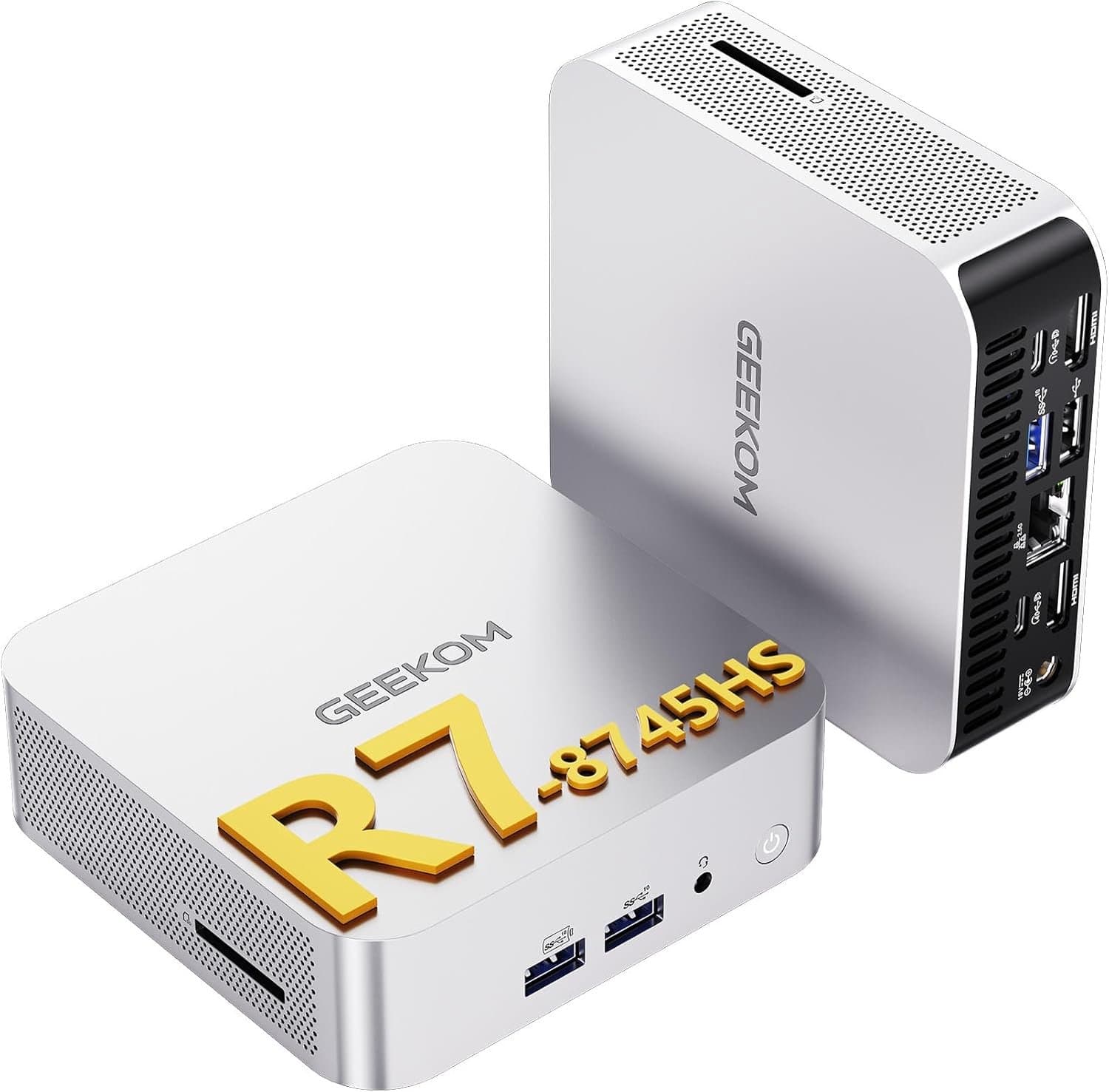 GEEKOM Mini PC A7 Max-2026 Edition Mini-pc- AMD Ryzen 9 7940HS - met upgradebare DDR5 RAM (geen vaste LPDDR, tot 128 GB) + 1TB SSD (tot 4TB) - Windows 11 Pro- Dual LAN-poort -8 x USB - desktop-pc Mini PC met,Mini Computer,Game PC,pc voor games e