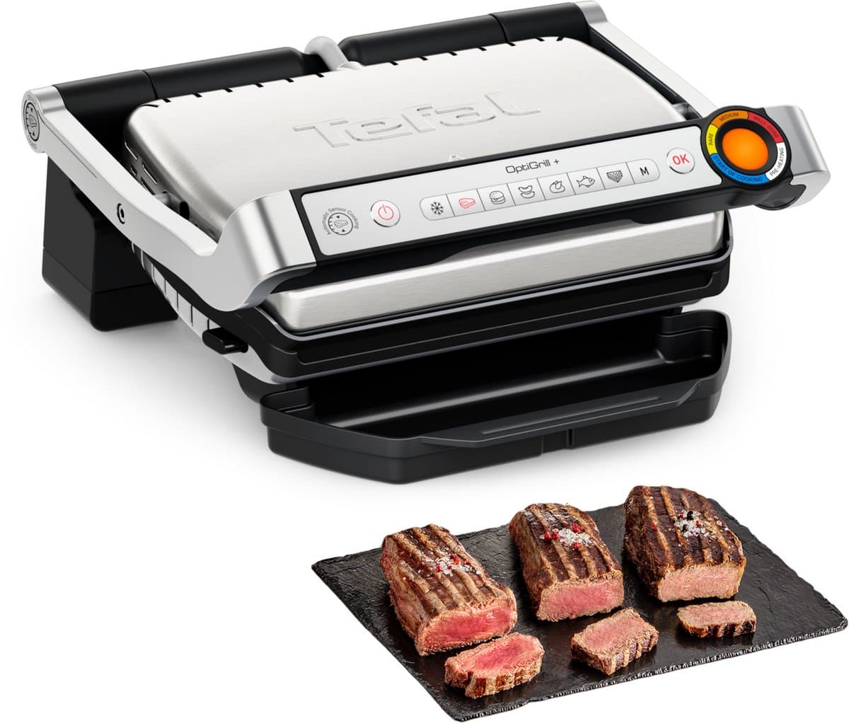Tefal OptiGrill+ GC717D Rvs