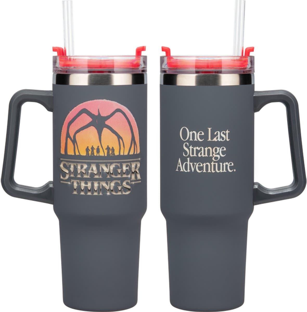 Paladone Stranger Things 5 Drinkbekers Met Rietje 900 Ml Transparant