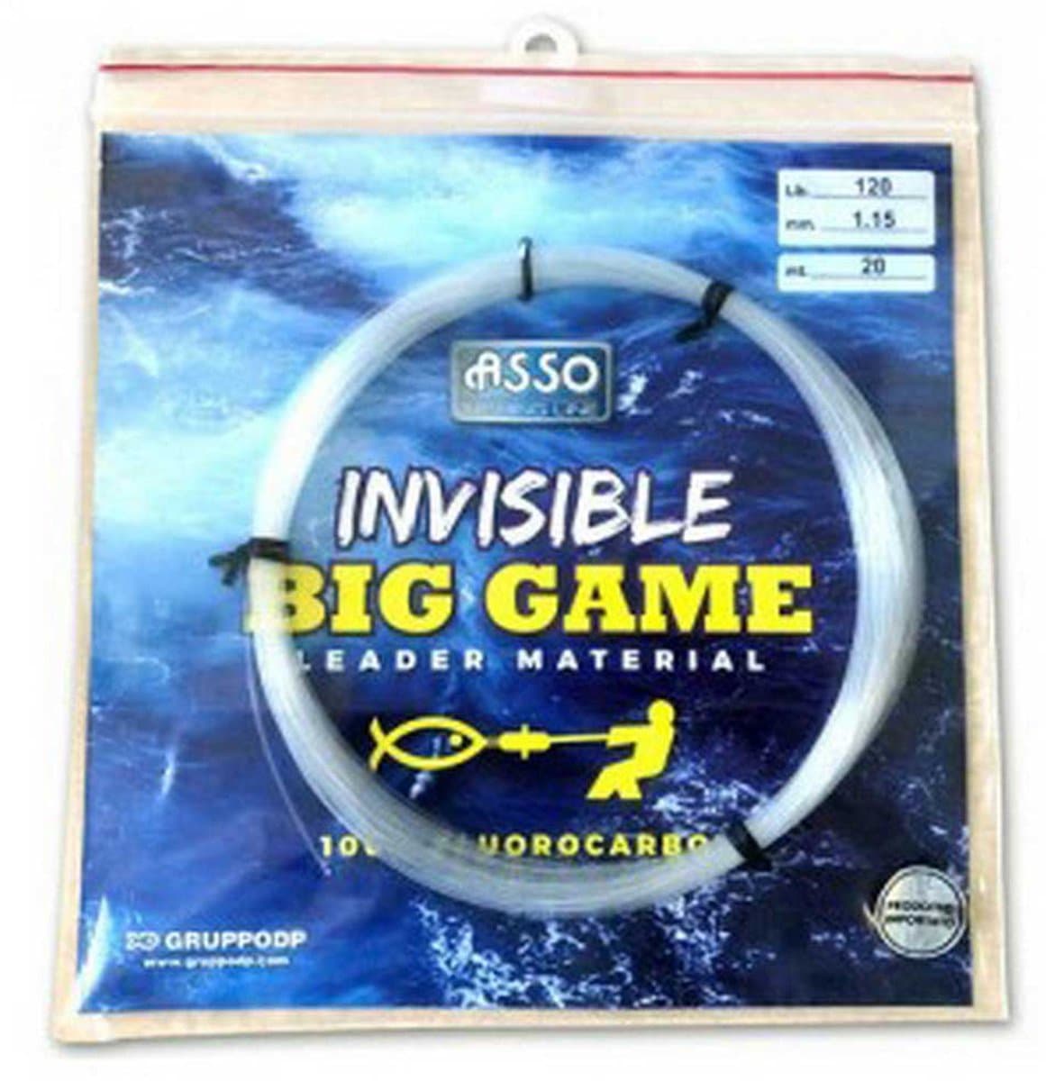 Asso Invisible Big Game 20 M Flurocarbon Transparant 0.700 mm