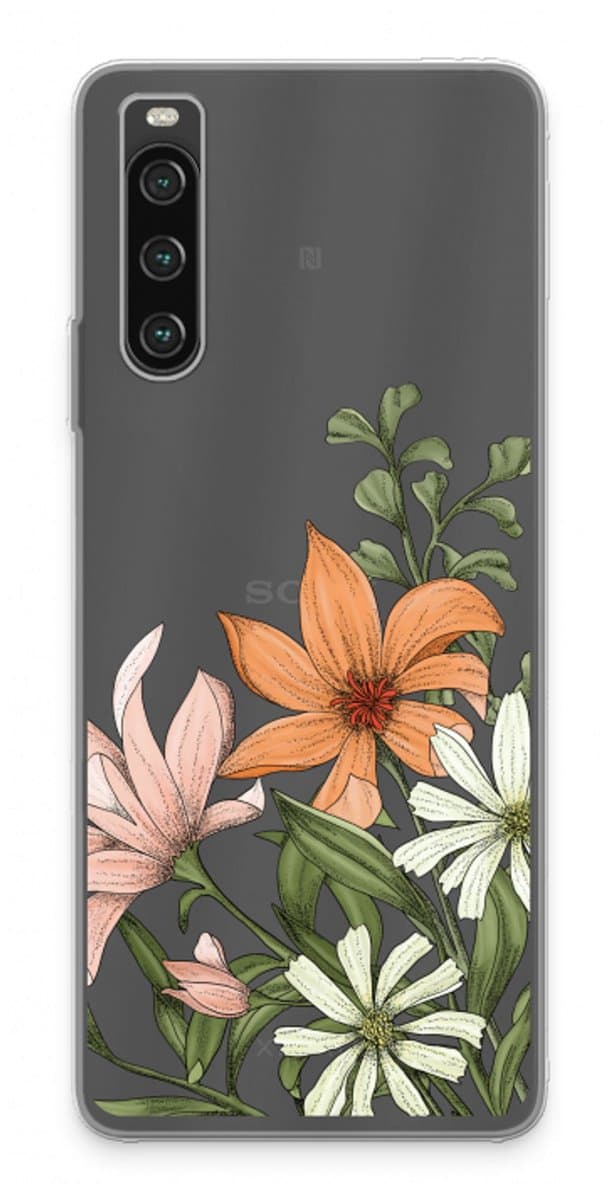 Case Company® - Hoesje geschikt voor Sony Xperia 10 IV hoesje - Floral bouquet - Soft Cover Telefoonhoesje - Bescherming aan alle Kanten en Schermrand