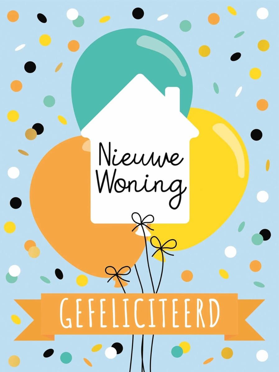 Wenskaart XL - Nieuwe Woning - Met Envelop - Per Stuk