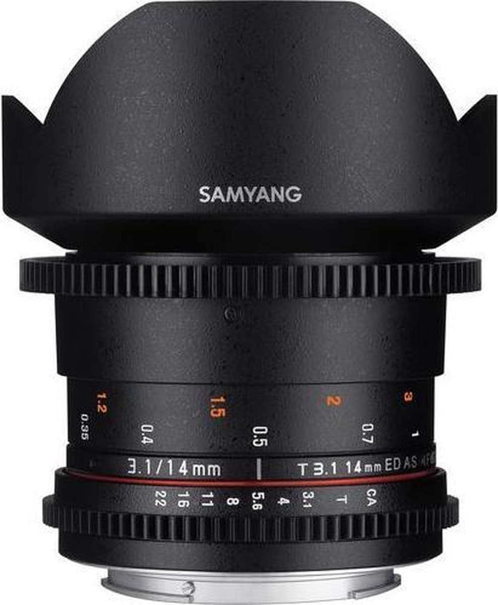 Samyang 14mm T3.1 VDSLR ED AS IF UMC II - Groothoek lens - Geschikt voorNikon