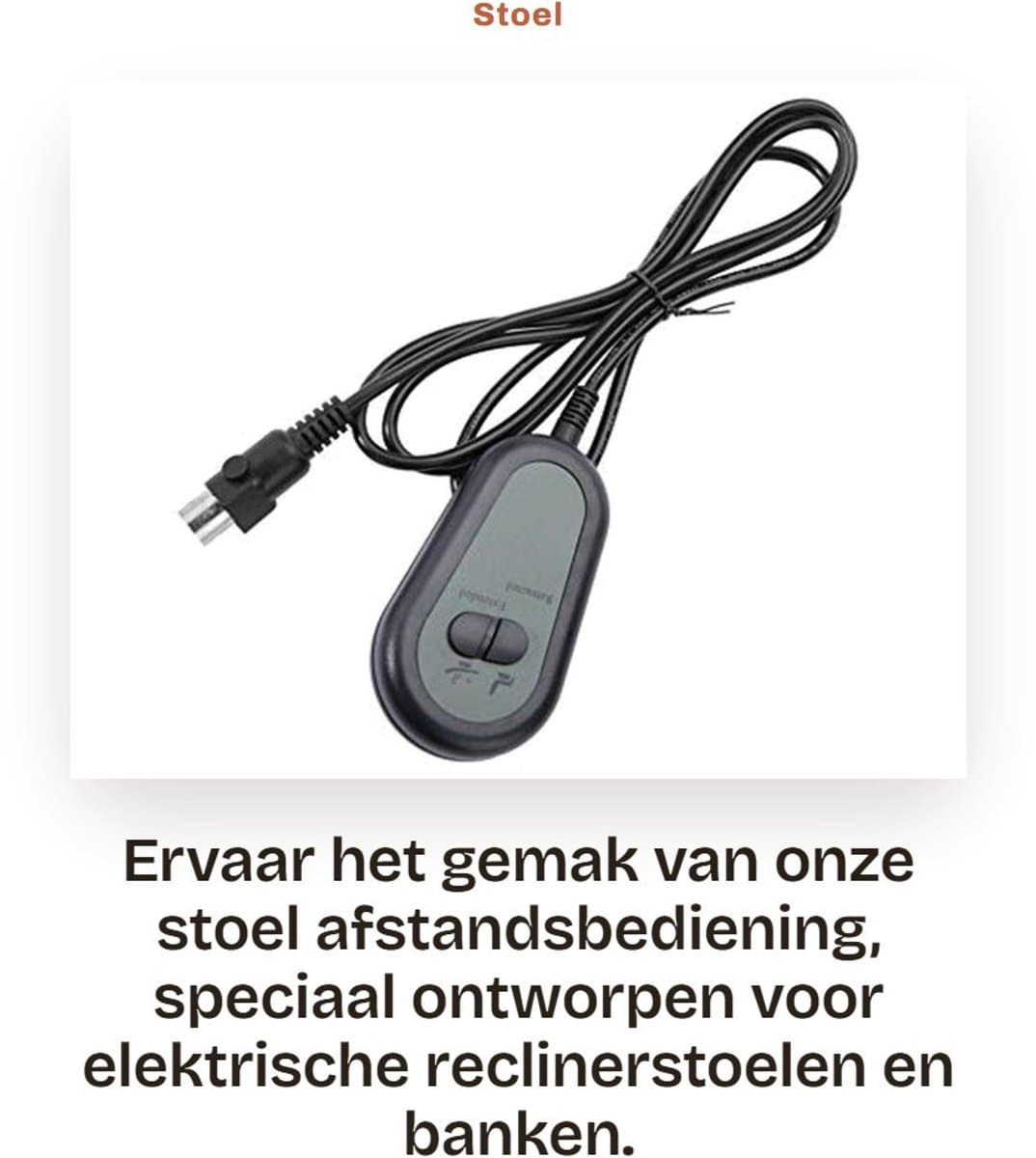 Dailygoods - Stoel Afstandsbediening - Handschakelaar Controller - Eenvoudige installatie - Compact formaat - Elektrische Recliner - Kwaliteit gegaran...